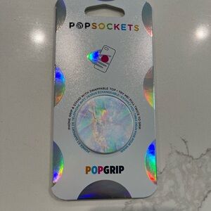 PopSockets PopGrip Holographic Iridescent White Phone Grip